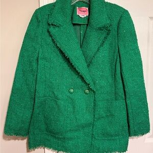 Kate Spade Emerald Tweed Blazer